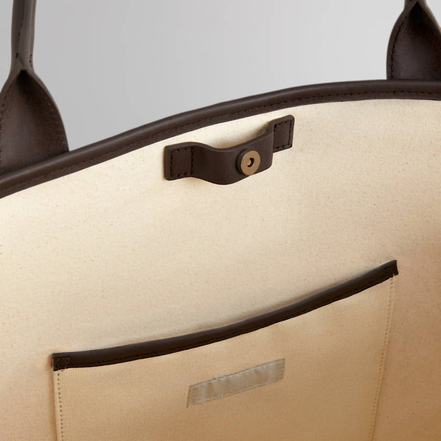 White Men Kith Leather Trimmed Canvas Tote Bags | 1905-DKVZX