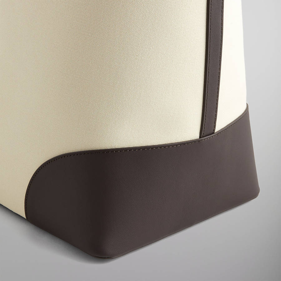 White Men Kith Leather Trimmed Canvas Tote Bags | 1905-DKVZX