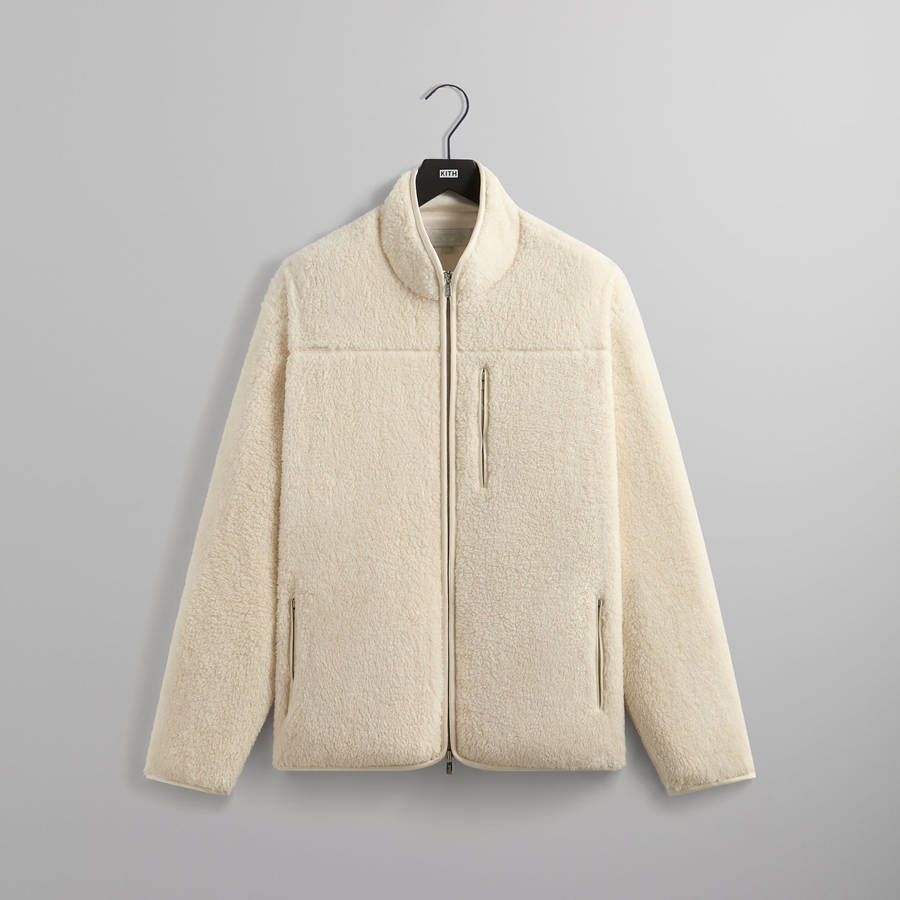 White Men Kith Lightweight Sherpa Antony Full Zip Jackets | 9450-PQHWC
