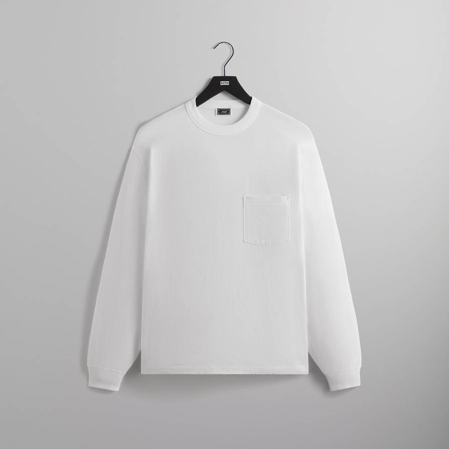 White Men Kith Long Sleeve Leonard Pocket Shirts | 5092-QNIVS
