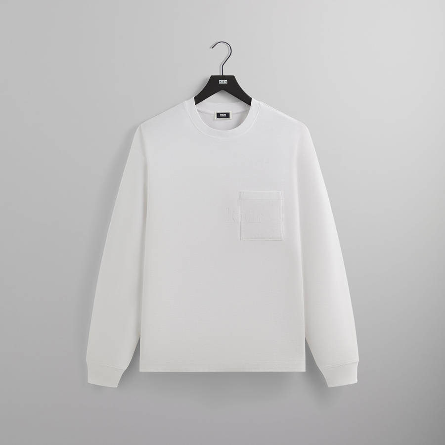 White Men Kith Long Sleeve Quinn T-Shirt | 7498-WZIXO