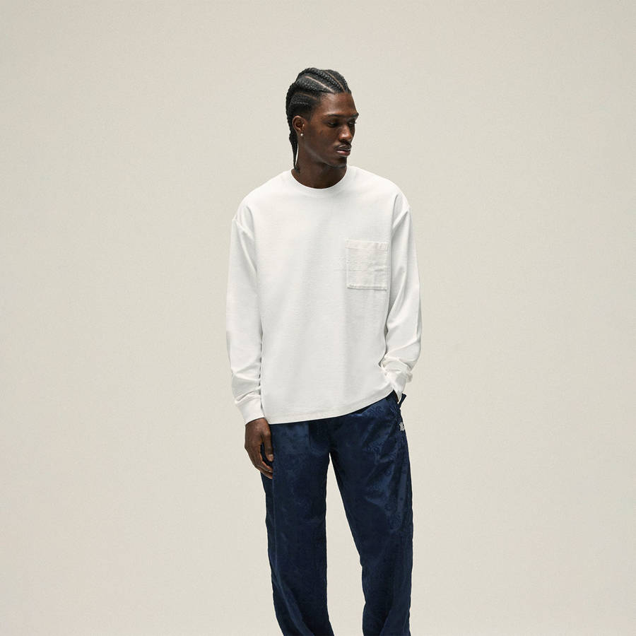 White Men Kith Long Sleeve Quinn T-Shirt | 7498-WZIXO
