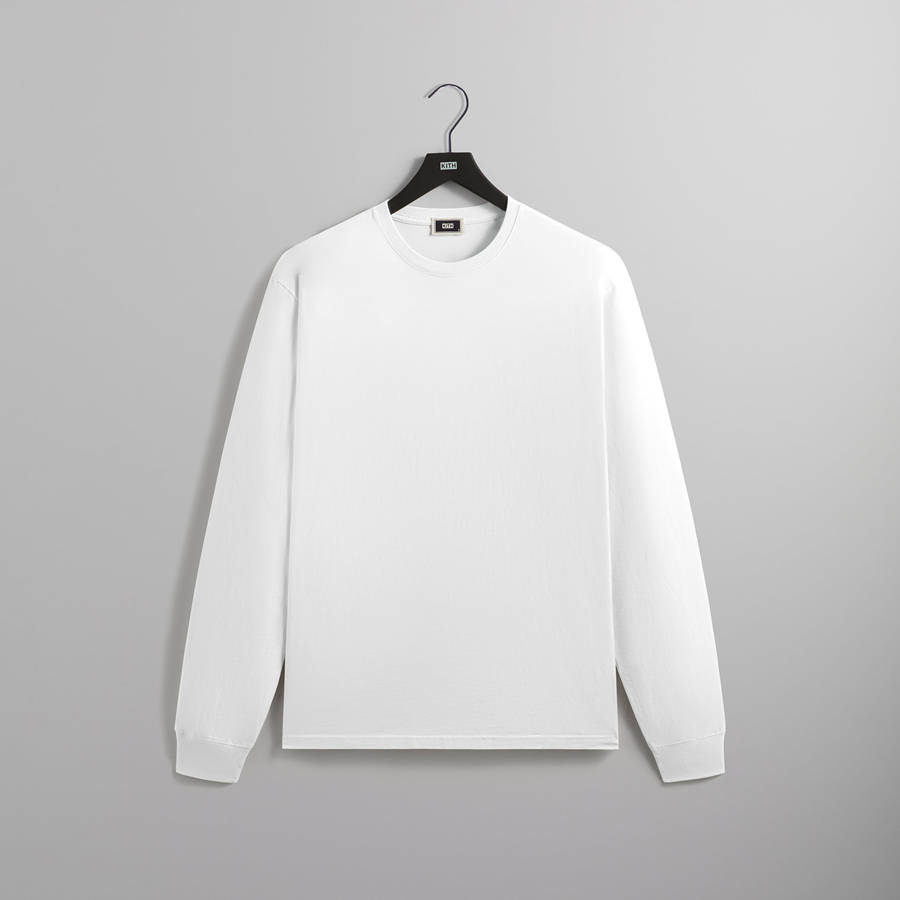 White Men Kith Long Sleeve Vintage T-Shirt | 5128-WHVMX