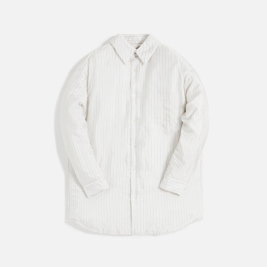 White Men Kith Margiela Oversized Striped Shirts | 9586-FIMRB