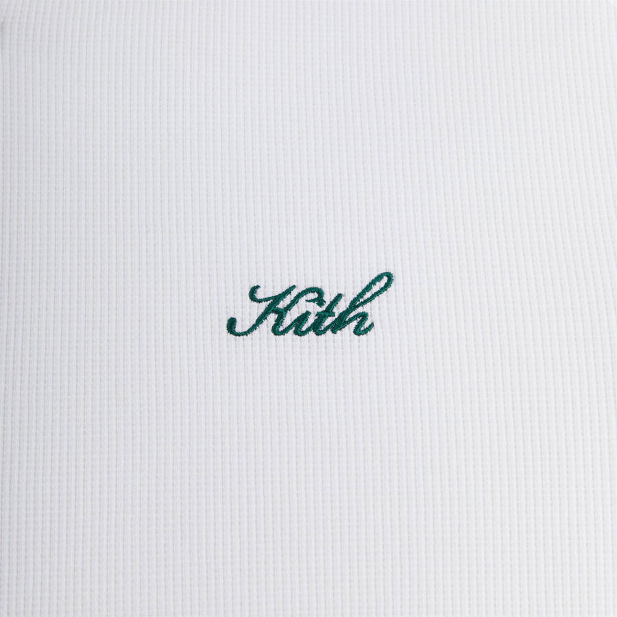 White Men Kith Micro Waffle Drew Polo Shirts | 8549-KXSAZ