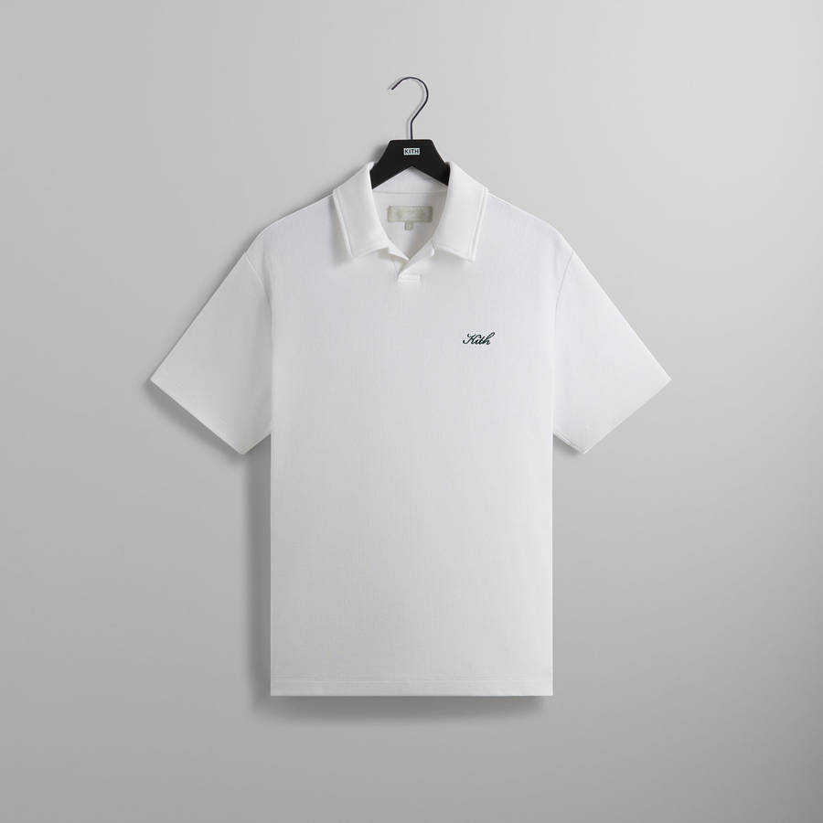 White Men Kith Micro Waffle Drew Polo Shirts | 8549-KXSAZ