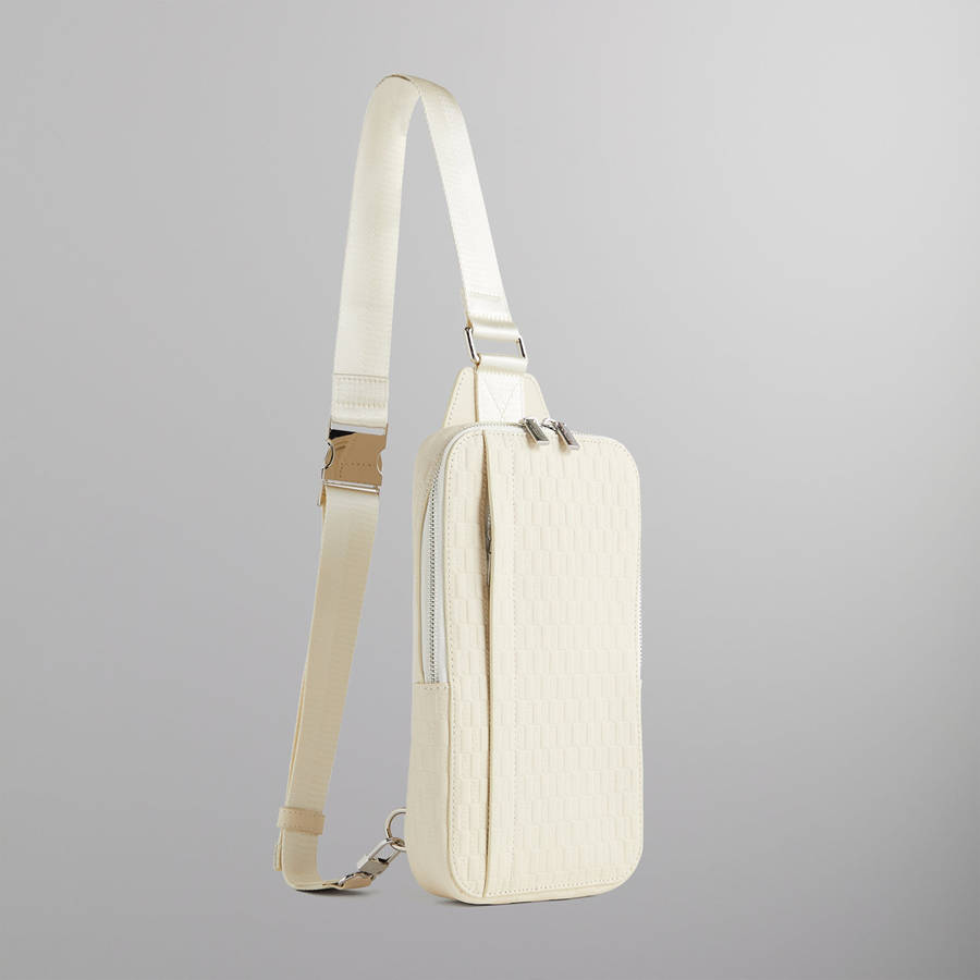 White Men Kith Monogram Leather Stagg Crossbody Bags | 4813-XTYGU