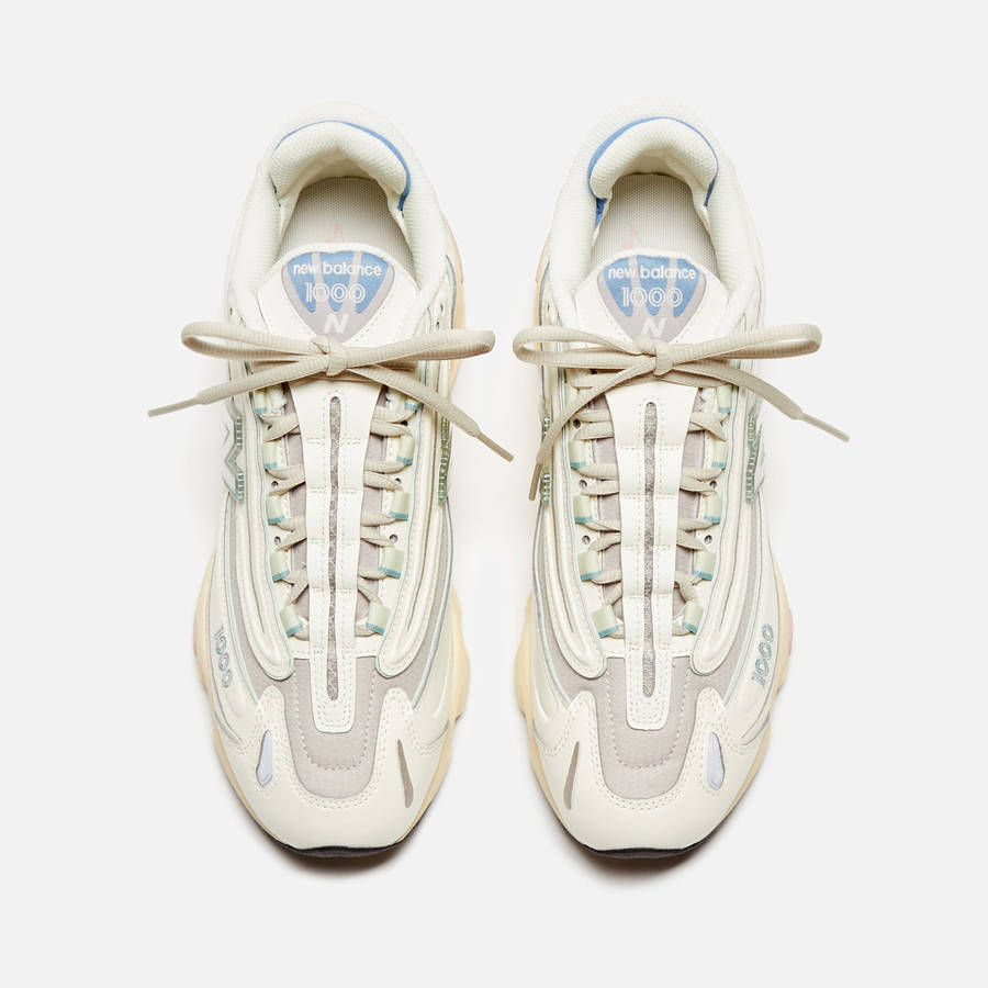White Men Kith New Balance M1000 Sneakers | 6324-WIUNH
