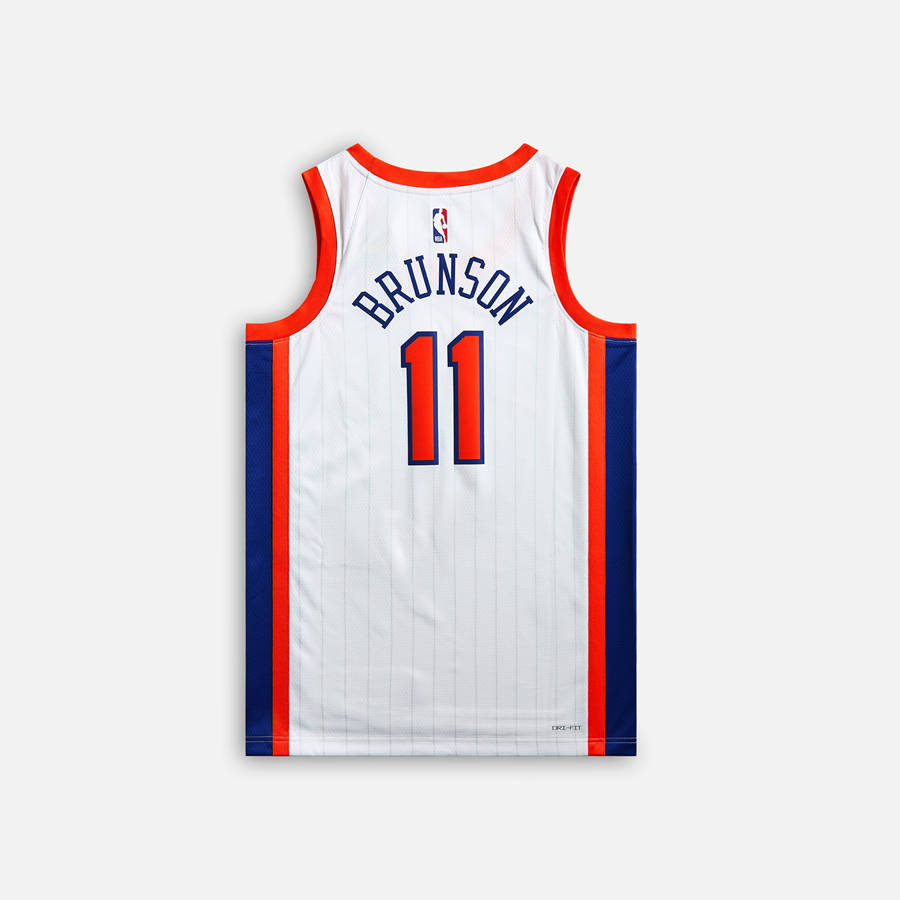 White Men Kith Nike Jalen Brunson New York Knicks 2024/25 City Edition Shirts | 9567-ANIWC
