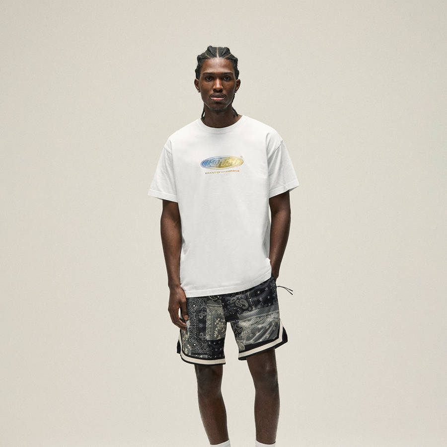White Men Kith Ombre Circuit Shirts | 5210-MIUJZ