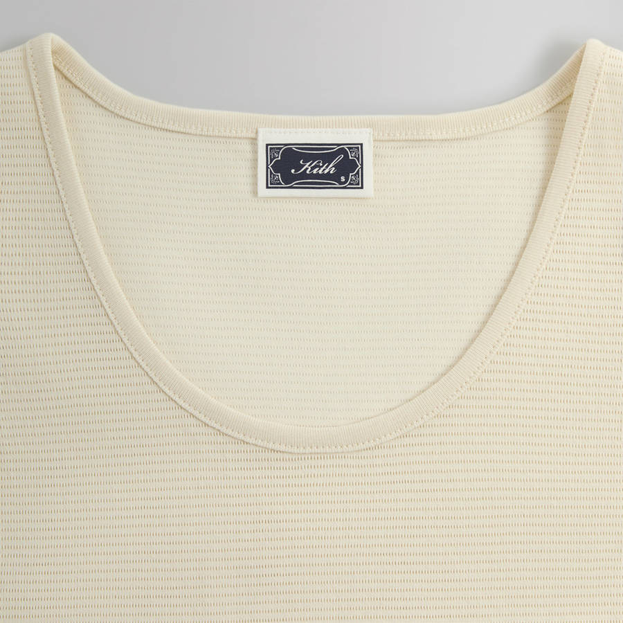 White Men Kith Pointelle Mesh Spencer Tank Shirts | 3527-KHBUS