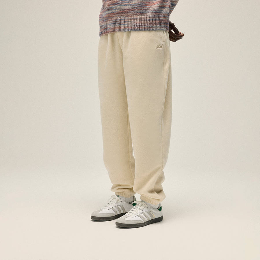 White Men Kith Polar Fleece Emmons Sweat Pants | 3159-ULMIT
