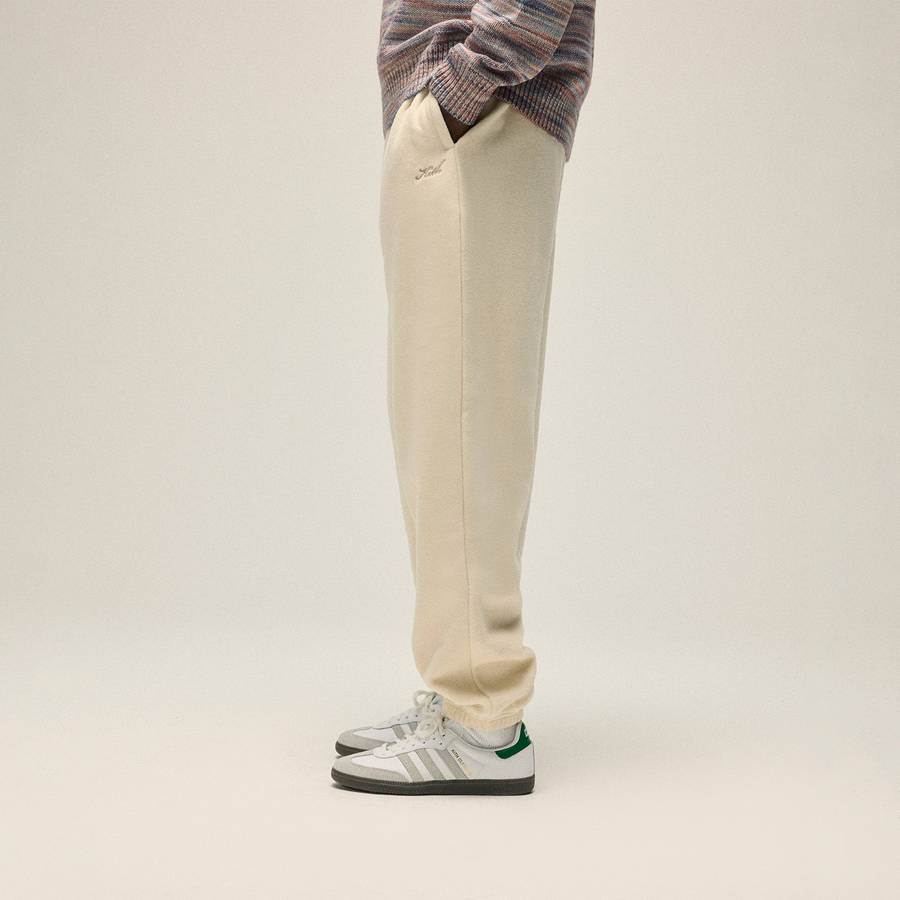 White Men Kith Polar Fleece Emmons Sweat Pants | 3159-ULMIT