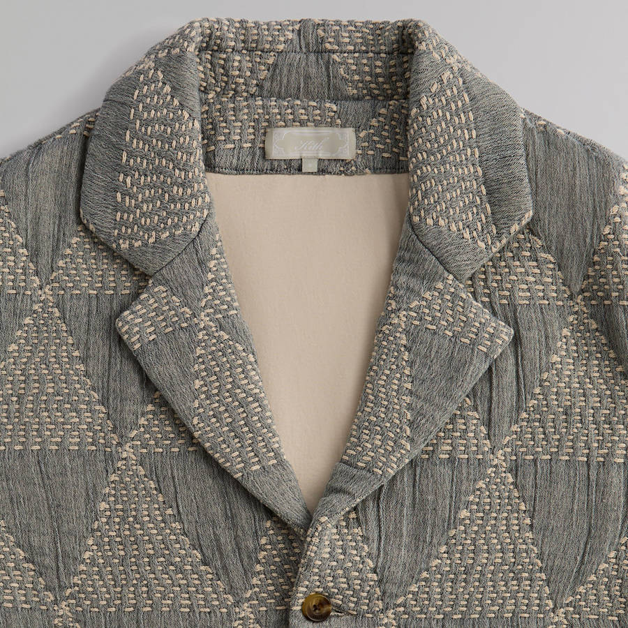 White Men Kith Quilt Stitch Alfie Jackets | 5849-ZWQRG