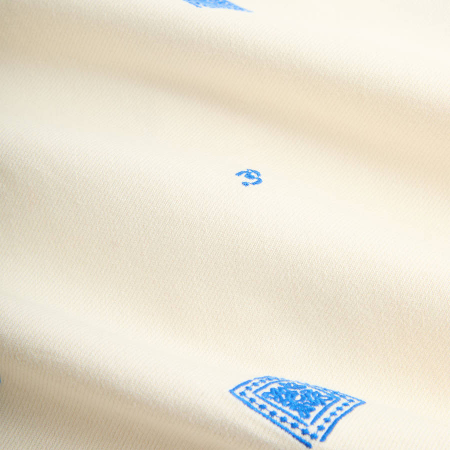 White Men Kith Raw Hem Denim Apollo Shirts | 1534-JTZOD