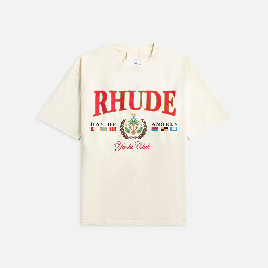 White Men Kith Rhude Bay Of Angels Yacht Shirts | 4638-VGKNH