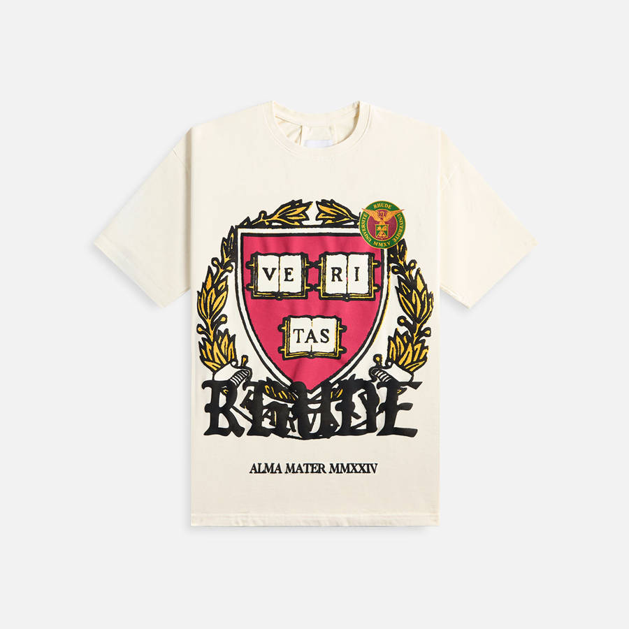 White Men Kith Rhude Runway Plaque T-Shirt | 6093-QOXNV