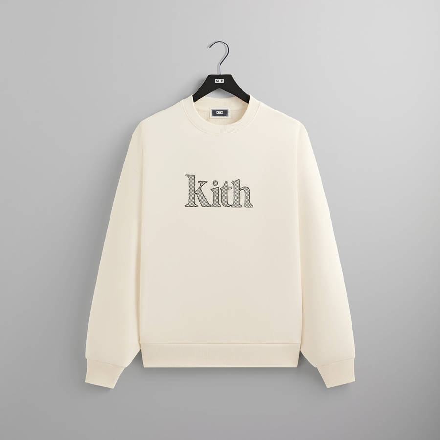 White Men Kith Serif Nelson Crewneck Sweatshirts | 3714-XKZLH