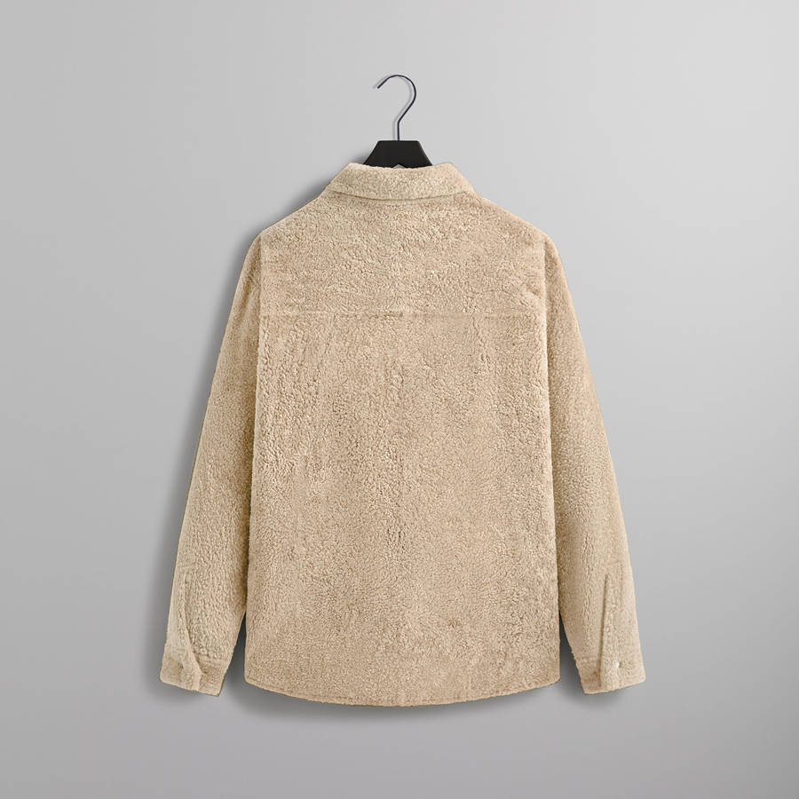 White Men Kith Shearling Apollo Shirts | 0925-VHPUC
