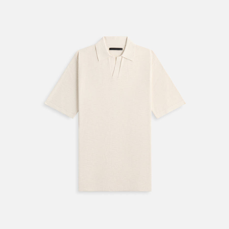 White Men Kith Stampd Ribbed Knit Polo Shirts | 9078-MBKIL
