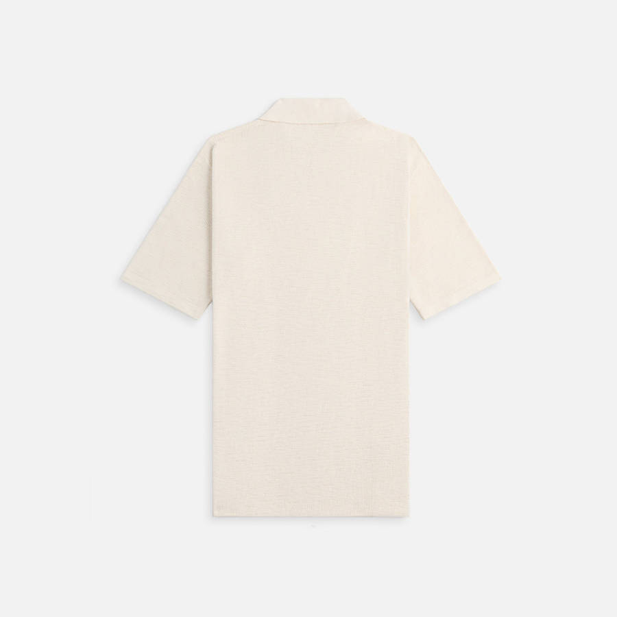 White Men Kith Stampd Ribbed Knit Polo Shirts | 9078-MBKIL