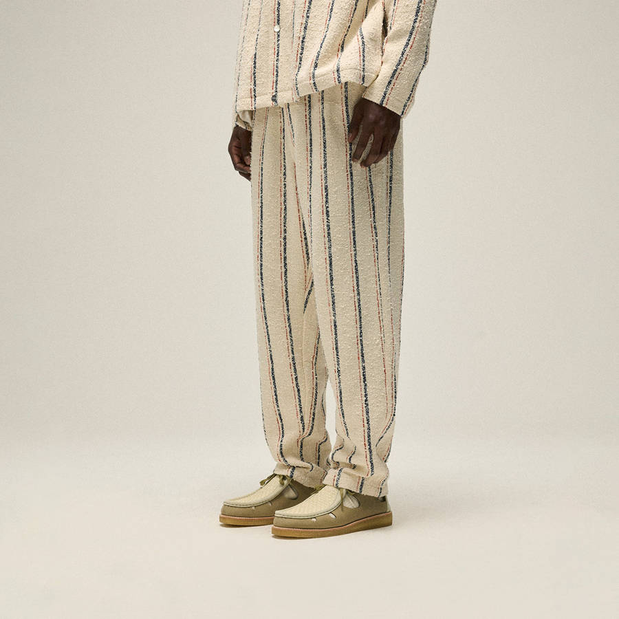 White Men Kith Striped Boucle Barrow Pants | 5762-CJDAV