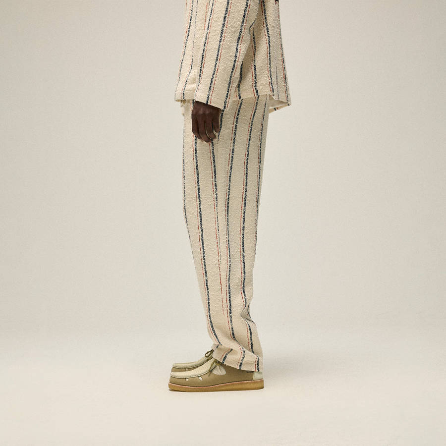 White Men Kith Striped Boucle Barrow Pants | 5762-CJDAV