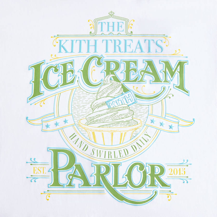 White Men Kith Treats Parlor T-Shirt | 8412-TBKHQ