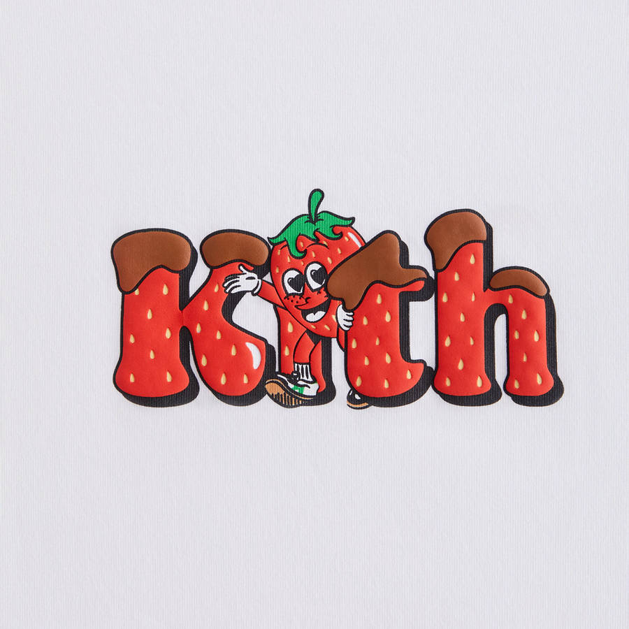White Men Kith Treats Strawberry Shirts | 6372-FNODT