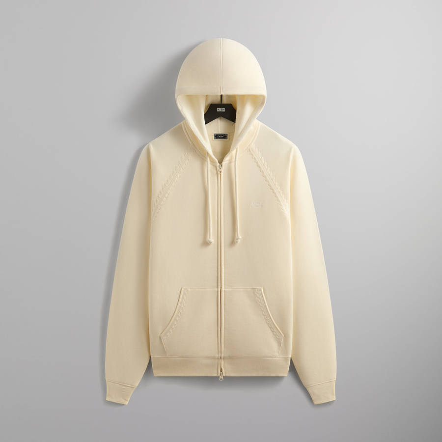 White Men Kith Vale Raglan Full Zip Hoodie Sweatshirts | 6147-DAWJN