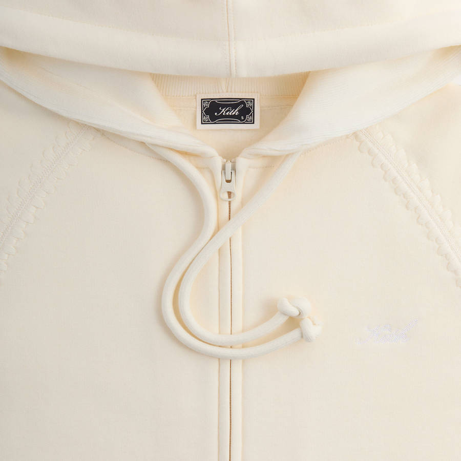 White Men Kith Vale Raglan Full Zip Hoodie Sweatshirts | 6147-DAWJN