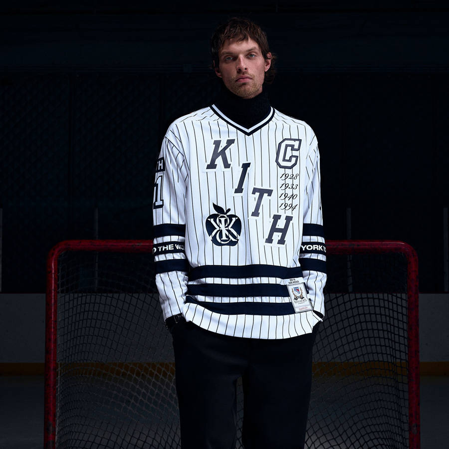 White Men Kith and Mitchell and Ness for the New York Rangers Mark Messier Jersey Shirts | 4206-YPGAJ