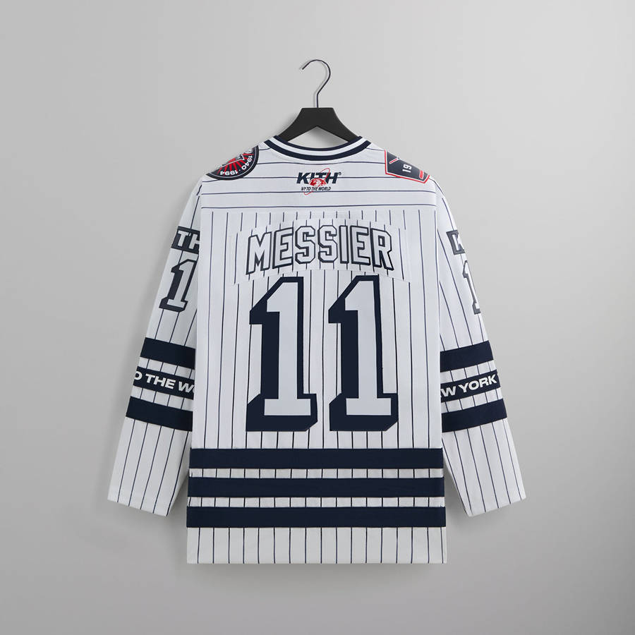 White Men Kith and Mitchell and Ness for the New York Rangers Mark Messier Jersey Shirts | 4206-YPGAJ