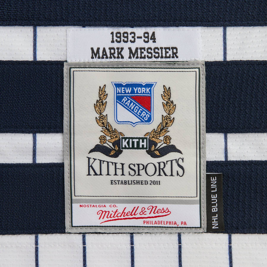 White Men Kith and Mitchell and Ness for the New York Rangers Mark Messier Jersey Shirts | 4206-YPGAJ