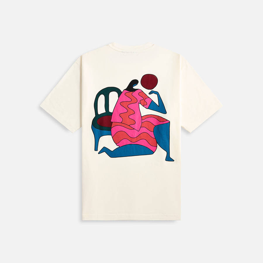 White Men Kith by Parra Face Ball T-Shirt | 5897-LBXDC