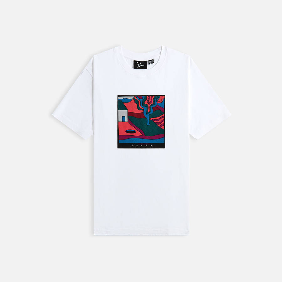 White Men Kith by Parra Hole In The Yard T-Shirt | 8259-MYLSI