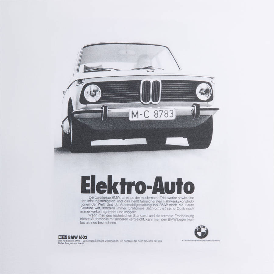 White Men Kith for BMW Electro Auto Vintage T-Shirt | 8146-XWLTC