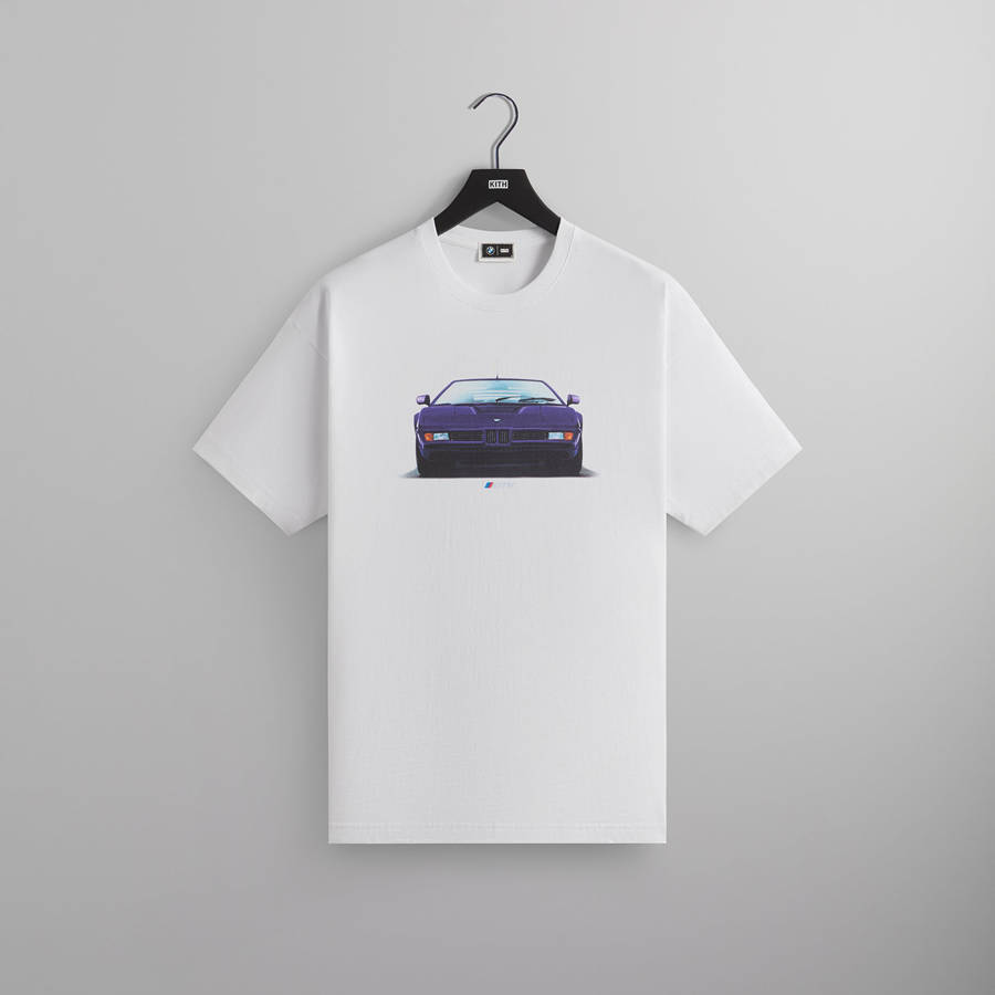White Men Kith for BMW M1 Vintage T-Shirt | 2037-KJPMT