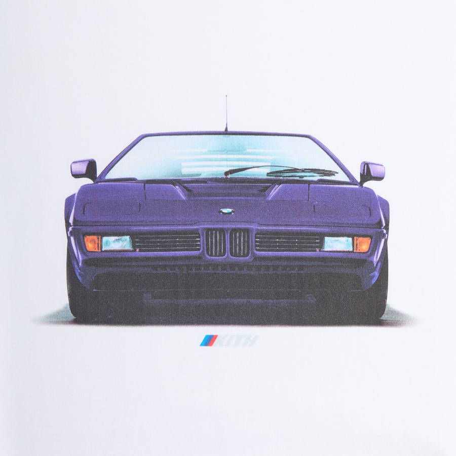 White Men Kith for BMW M1 Vintage T-Shirt | 2037-KJPMT