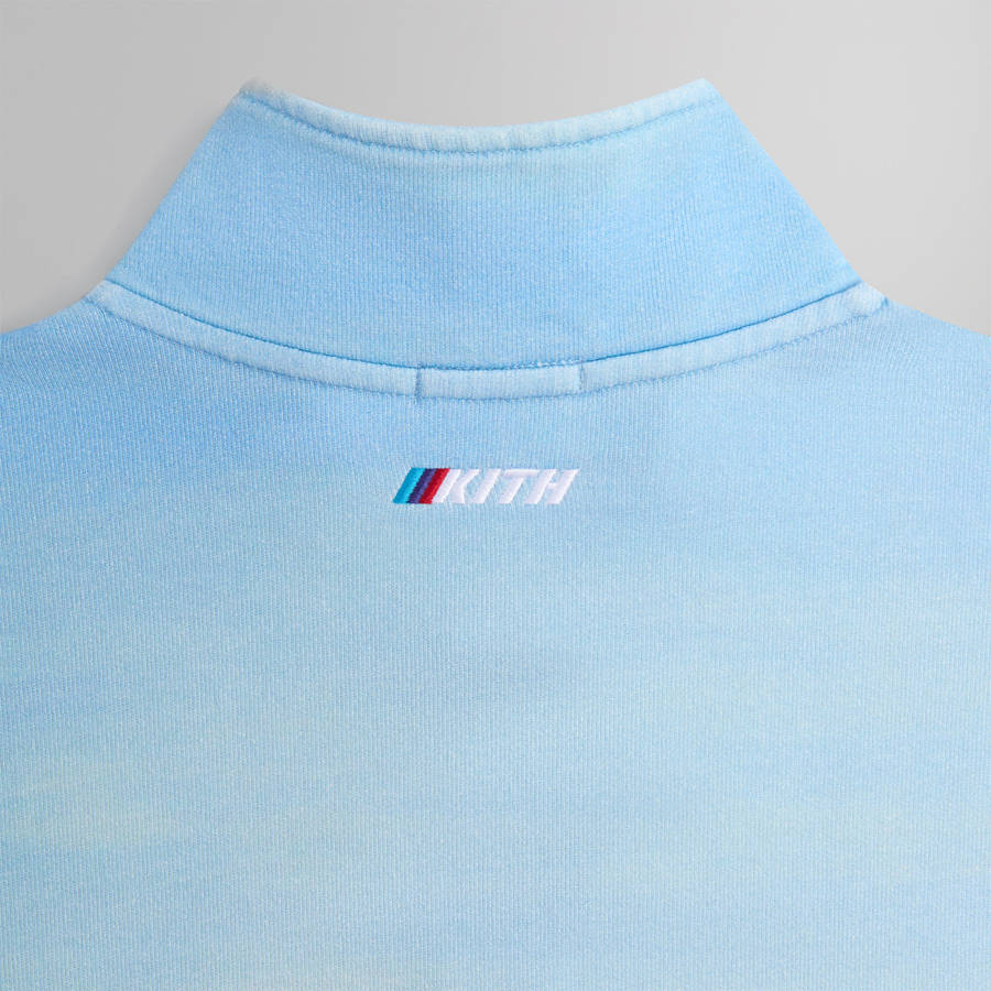 White Men Kith for BMW Retro Vintage Quarter Zip Sweatshirts | 0956-GCMUX