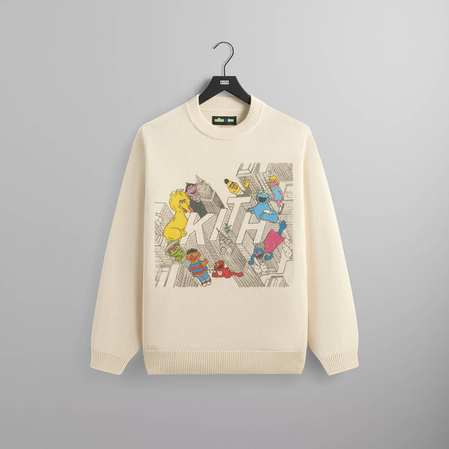 White Men Kith for Sesame Street City Outline Sweater Sweatshirts | 5832-VUAQO