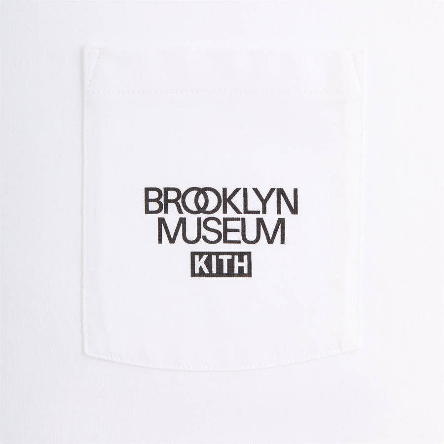 White Men Kith for the Brooklyn Museum Pocket T-Shirt | 7405-YTVIL