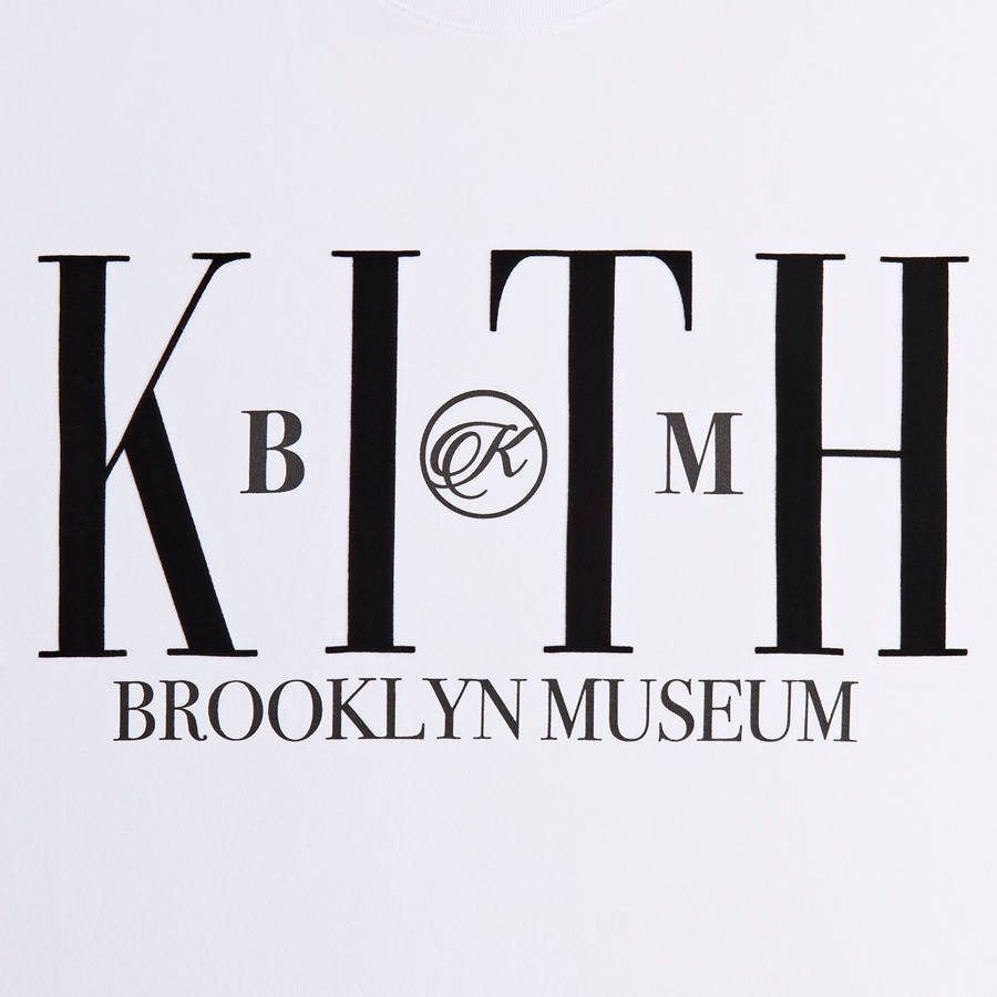 White Men Kith for the Brooklyn Museum Serif T-Shirt | 6913-XSALI