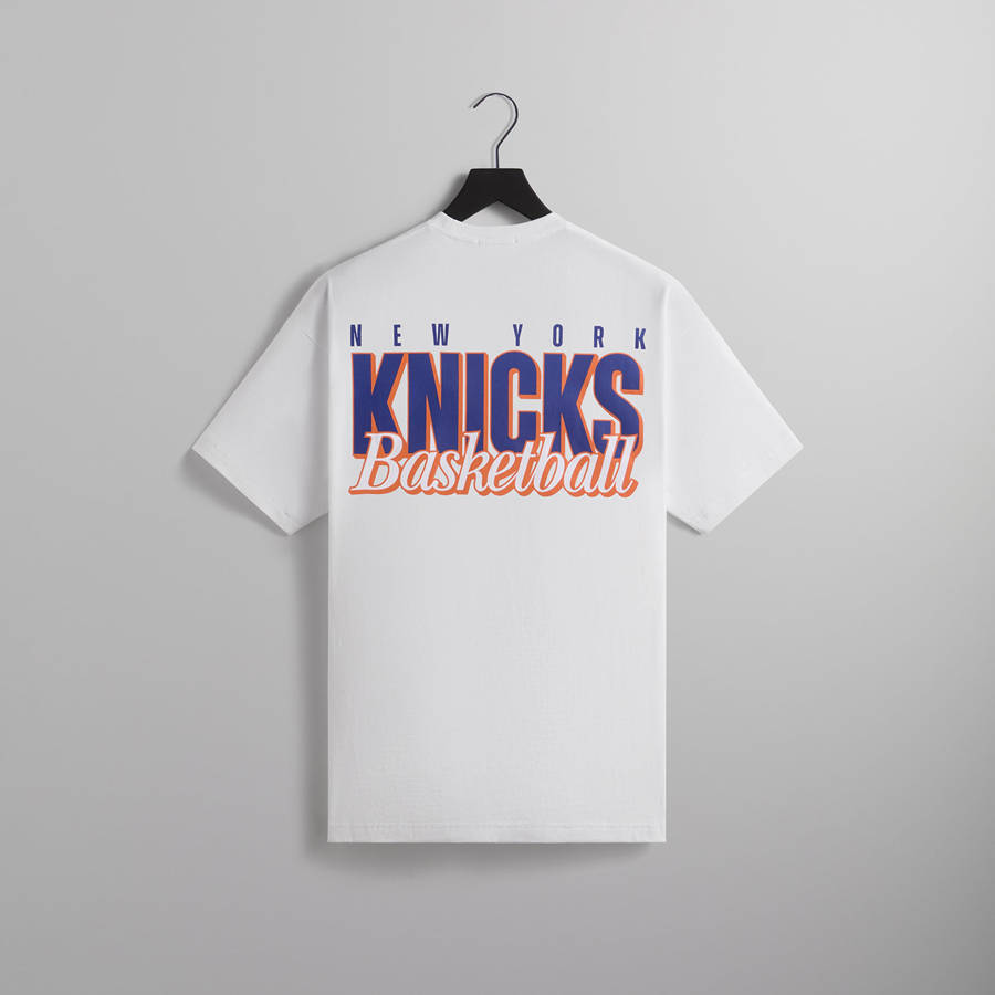White Men Kith for the New York Knicks Classic Vintage T-Shirt | 6089-YZUAT