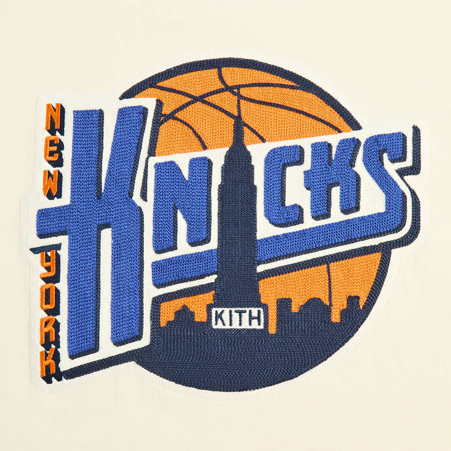 White Men Kith for the New York Knicks City Vintage Nelson Crewneck Sweatshirts | 0846-QJYAT