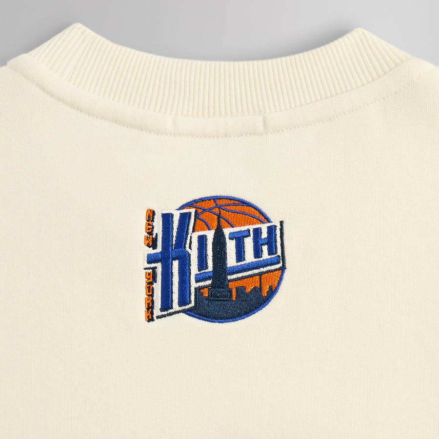 White Men Kith for the New York Knicks City Vintage Nelson Crewneck Sweatshirts | 0846-QJYAT