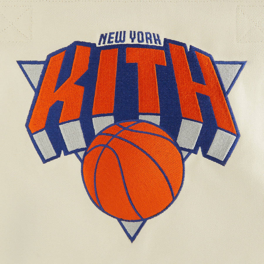 White Men Kith for the New York Knicks Canvas Tote Bags | 9305-NEHXF