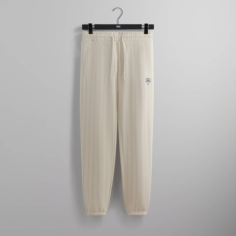 White Men Kith for the New York Knicks NY Pinstripe Williams I Sweat Pants | 8706-UPBND