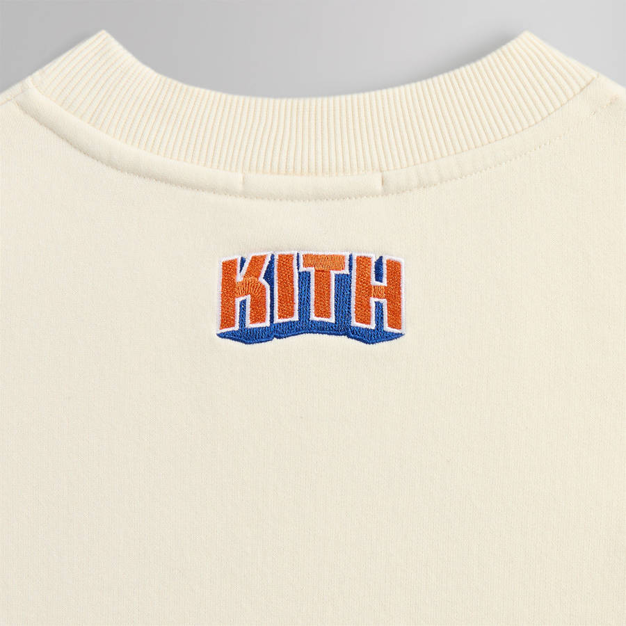 White Men Kith for the New York Knicks Showtime Vintage Nelson Crewneck Sweatshirts | 2857-VKIRW