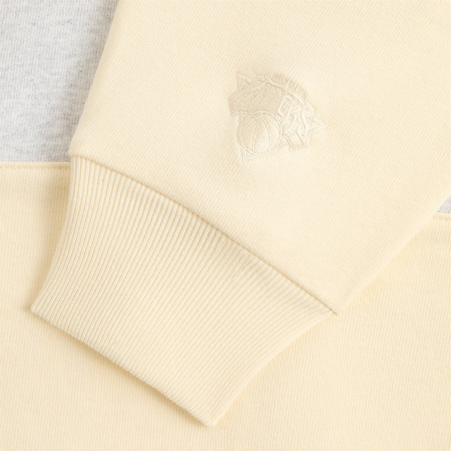 White Men Kith for the New York Knicks Wings Nelson Collared Pullover Sweatshirts | 1462-NQLRT